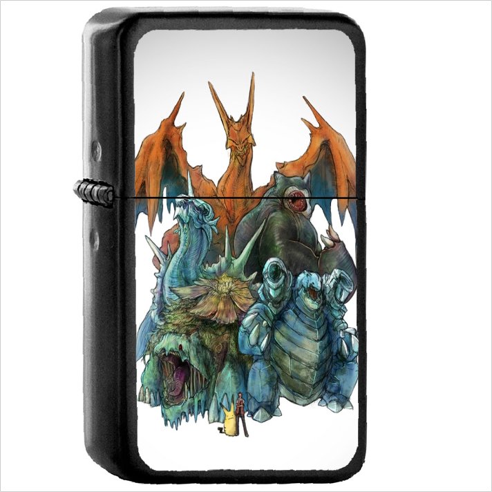 Video Game Pok&Atilde;&copy;mon Oil Windproof Black Lighter Briquet Encendedor L2156