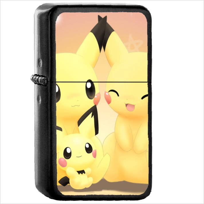 Video Game Pok&Atilde;&copy;mon Oil Windproof Black Lighter Briquet Encendedor L3254