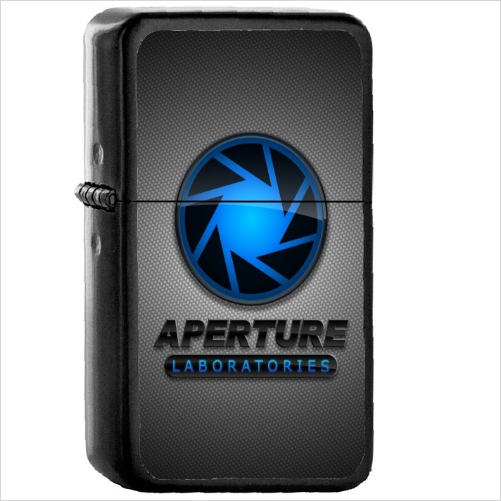 Video Game Portal Oil Windproof Black Lighter Briquet Encendedor L1539