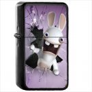 Video Game Raving Rabbids Oil Windproof Black Lighter Briquet Encendedor L867