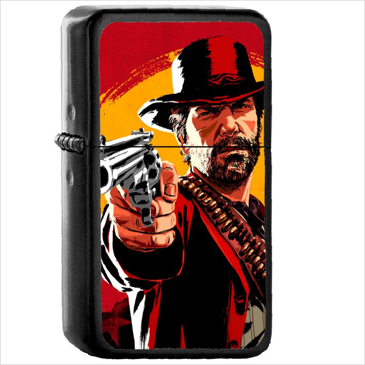 Video Game Red Dead Redemption 2 Red Dead Oil Windproof Black Lighter Briquet Encendedor L3291