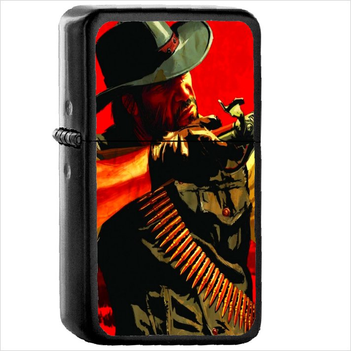 Video Game Red Dead Redemption Red Dead Oil Windproof Black Lighter Briquet Encendedor L3303