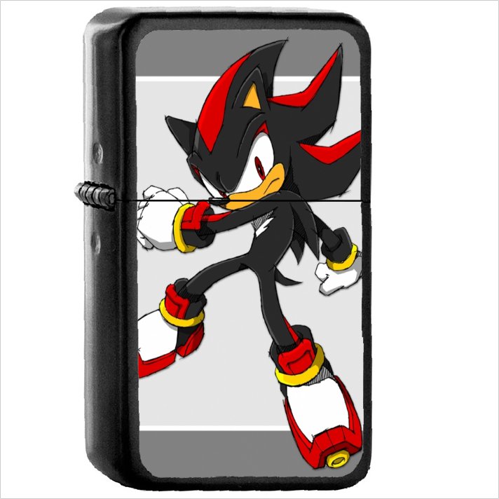 Video Game Shadow the Hedgehog Sonic Oil Windproof Black Lighter Briquet Encendedor L1263
