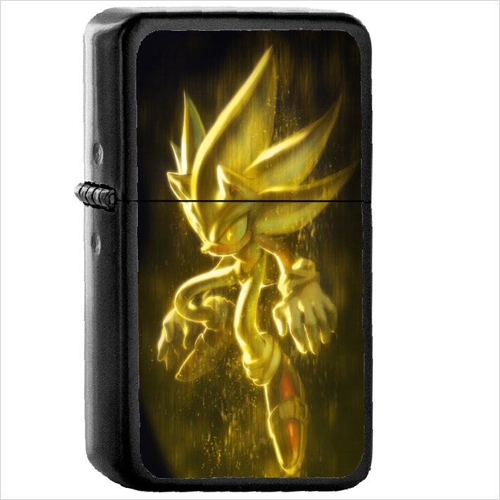 Video Game Sonic the Hedgehog Sonic Oil Windproof Black Lighter Briquet Encendedor L964