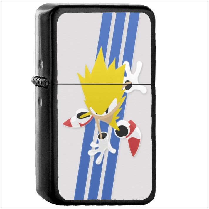 Video Game Sonic the Hedgehog Sonic Oil Windproof Black Lighter Briquet Encendedor L1041