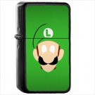 Video Game Super Mario Bros. Mario Oil Windproof Black Lighter Briquet Encendedor L3324