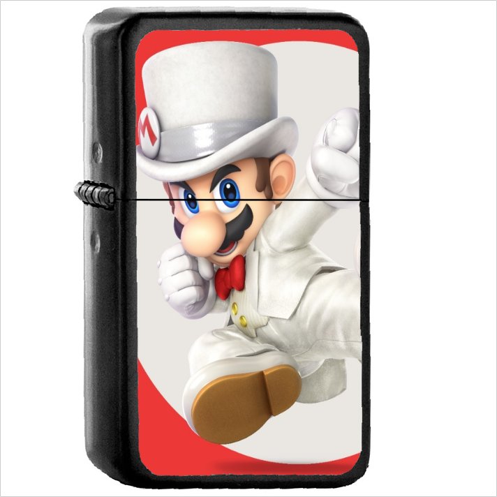 Video Game Super Smash Bros. Ultimate Oil Windproof Black Lighter Briquet Encendedor L3325