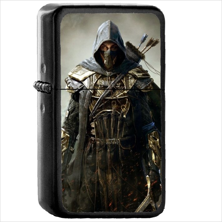 Video Game The Elder Scrolls Online Oil Windproof Black Lighter Briquet Encendedor L1089