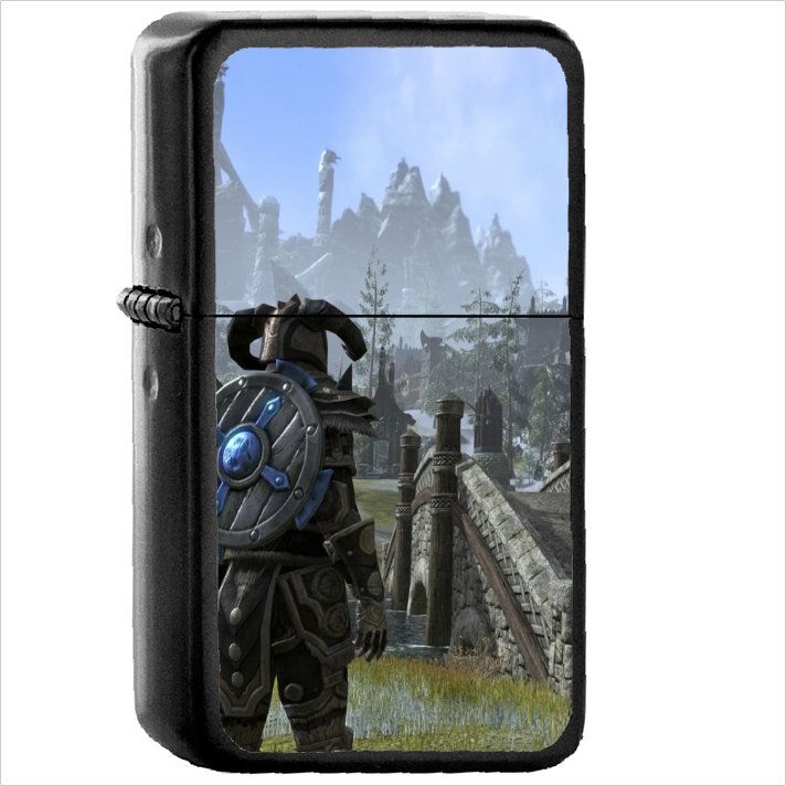 Video Game The Elder Scrolls Online Oil Windproof Black Lighter Briquet Encendedor L1090