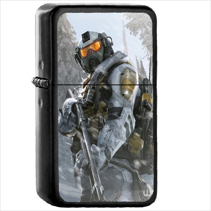 Video Game Warface Oil Windproof Black Lighter Briquet Encendedor L1354