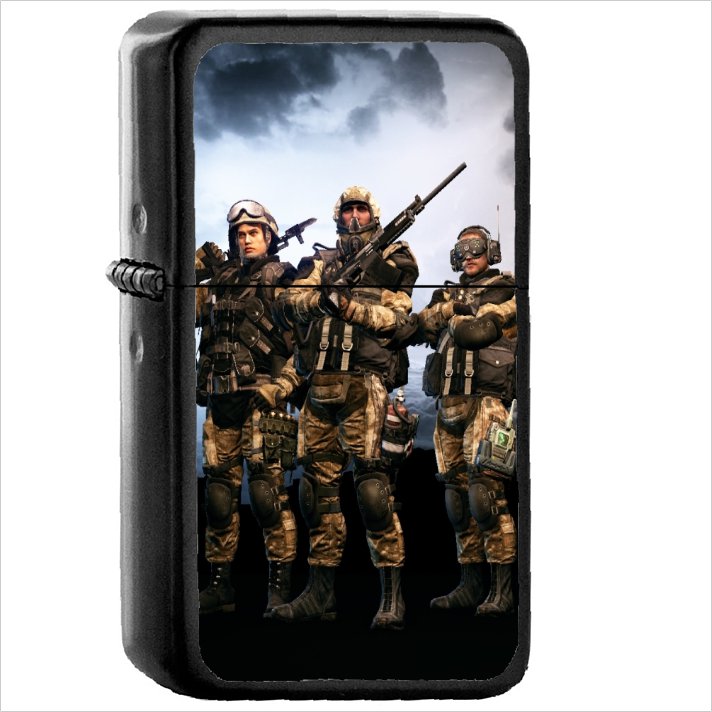 Video Game Warface Oil Windproof Black Lighter Briquet Encendedor L2707