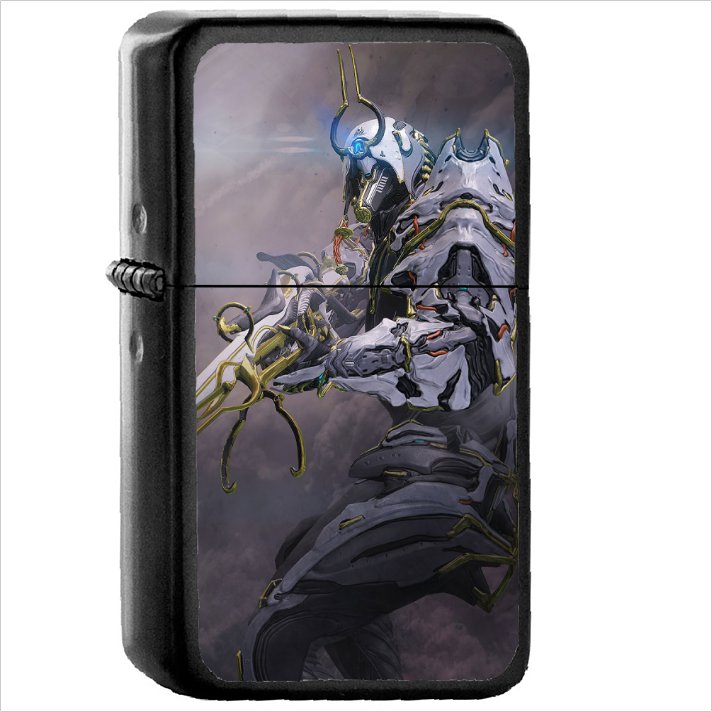Video Game Warframe Oil Windproof Black Lighter Briquet Encendedor L2510
