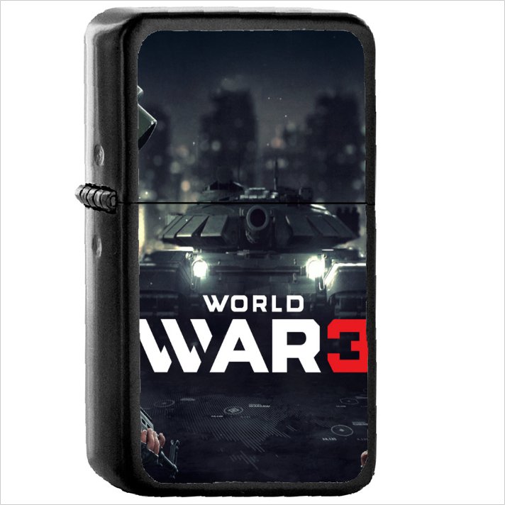 Video Game World War 3 Oil Windproof Black Lighter Briquet Encendedor L3684