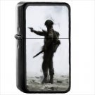 Military Artistic Oil Windproof Black Lighter Briquet Encendedor L1158