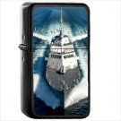 Military Ship Warships Oil Windproof Black Lighter Briquet Encendedor L1587
