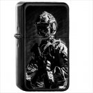 Military Soldier Oil Windproof Black Lighter Briquet Encendedor L2280