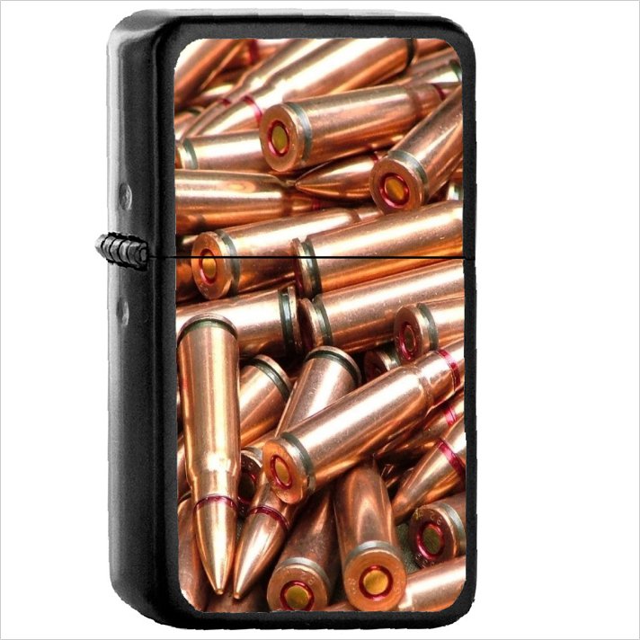 Weapons Bullet Oil Windproof Black Lighter Briquet Encendedor L1707