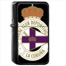 Sports Deportivo de La Coruña Soccer Club Oil Windproof Black Lighter Briquet Encendedor L3703