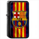 Sports FC Barcelona Soccer Club Oil Windproof Black Lighter Briquet Encendedor L3329