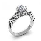Vintage Engagement Ring 0.96 ct. Moissanite 925 Silver, FREE GIFT STERLING SILVER DIAMOND RING Vintage Engagement Ring 0.96 ct. Moissanite 925 Silver, FREE GIFT STERLING SILVER DIAMOND RING