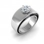 Classic Moissanite Engagement Ring 0.90 ct,. 925 Silver, FREE GIFT Sterling Silver Diamond Ring