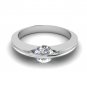 Moissanite Diamond Engagement Ring 0.43 ct,. 925 Silver, FREE GIFT Sterling Silver Diamond Ring