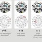 Forever Sparkling Moissanite 0.96 ct.,G Color, VVS 2,XXX,FREE GIFT 925 STERLING SILVER DIAMOND RING