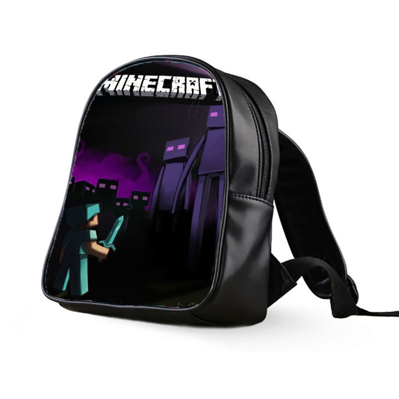 31 Minecraft Creeper Enderman Kids MultiPocket School Bag Backpack