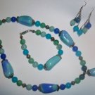 Blue Chalcedony Jewelry Set