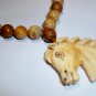 Carved Horse Jasper Necklace