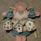 Country Crafts Angel 7761BG - Angel Birdhouse Green