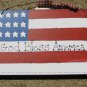 Wood Sign 190F-God Bless America Flag