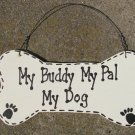 DB4- My Buddy My Pal My Dog Bone Wood