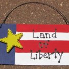 10977LOL - Land of Liberty Wood Sign