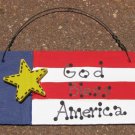 10977GBA - God Bless America Wood Sign