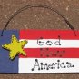10977GBA - God Bless America Wood Sign
