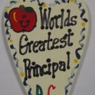 Teacher Gifts 3017 Worlds Greatest Principal Long Heart w/Apple School Position