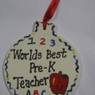 Teacher Gifts 9017 PK Worlds Best Pre-K Ornament
