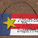 10977AB - America the Beautiful Wood Sign