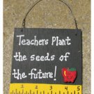 Teacher Gift 5210 Teachers Plant the seeds of the future with Ruler/Apple Wood