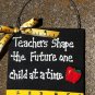 Teacher Gift 5217TS - Teachers Shape with Ruler/Apple Wood Sign