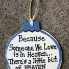 9015H Little Bit of Heaven Ornament Christmas Wood