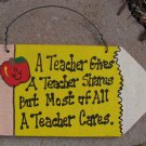 Teacher Gifts 30P A Teacher Cares Wooden Pencils Hand Painted
