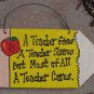 Teacher Gifts 30P A Teacher Cares Wooden Pencils Hand Painted