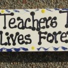 Teacher Gift B5036 Wood Block Teachers Touch Lives Forever