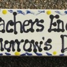 Teacher Gifts B5025 Wood Block Teacher Encourage Tomorrow's Dreams Hand Painted