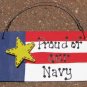 Wood Patriotic Sign 10977N- Proud of our Navy