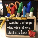 Teacher Gifts 2708DC Teacher Change Supply Box Wood