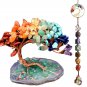 Crystal Lucky Tree Healing Crystal Feng Shui Hanging Ornament 7 Chakra Window Ornament