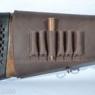 new !   Buttstock LEATHER shotgun cartridge hold FOR 6 shells  7.62 mm 308 Win